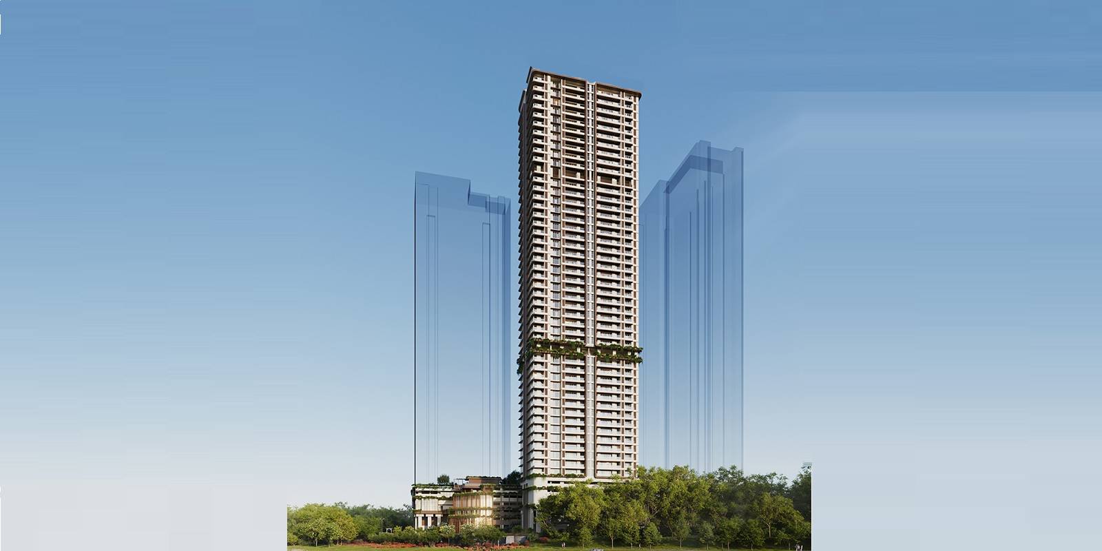 Modern residential tower exterior of Birla Wakad Project in Pune