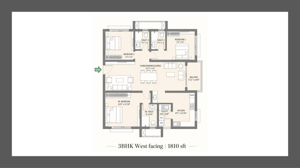 3 BHK West