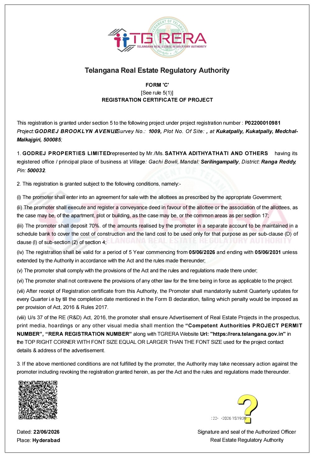 RERA Certificate