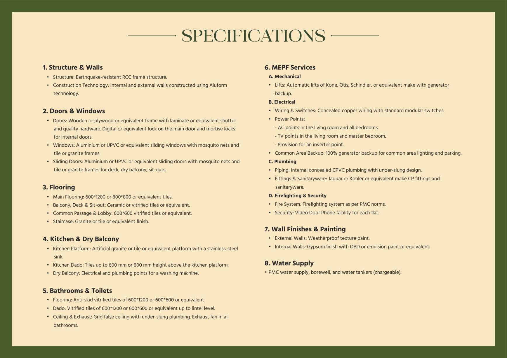 Specifications