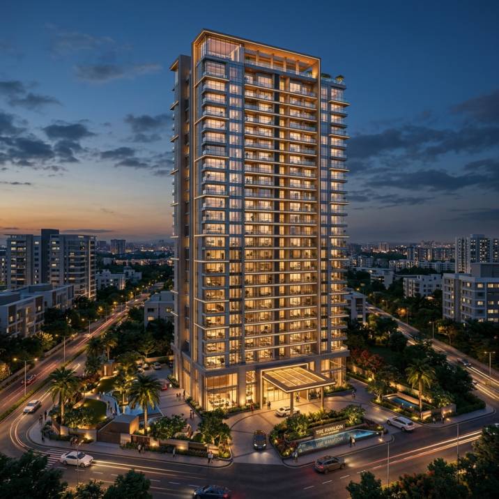 Venkatesh Tresor Tower View at Dusk