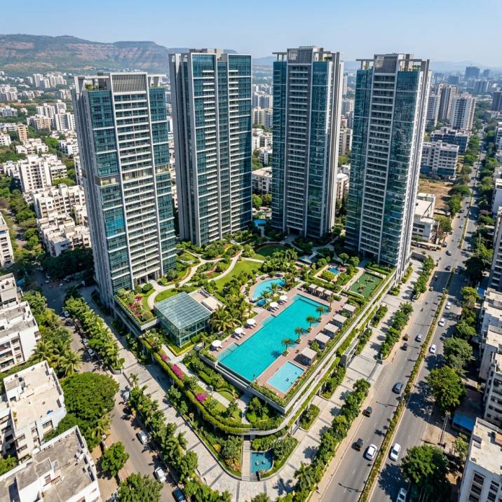 Venkatesh Tresor Aerial Podium Landscape View