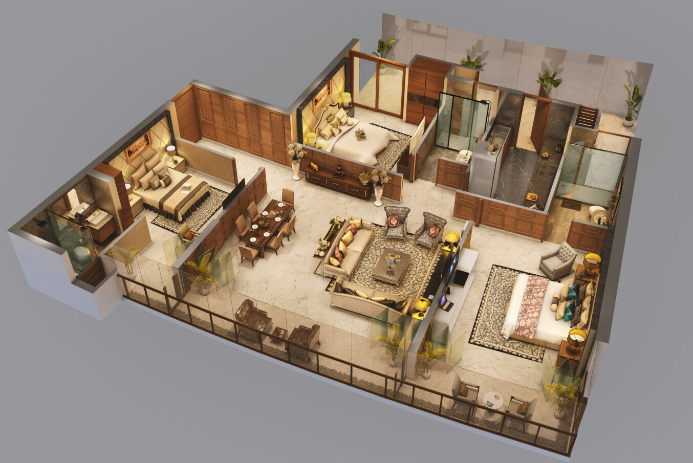 2 BHK Floor Plan 1