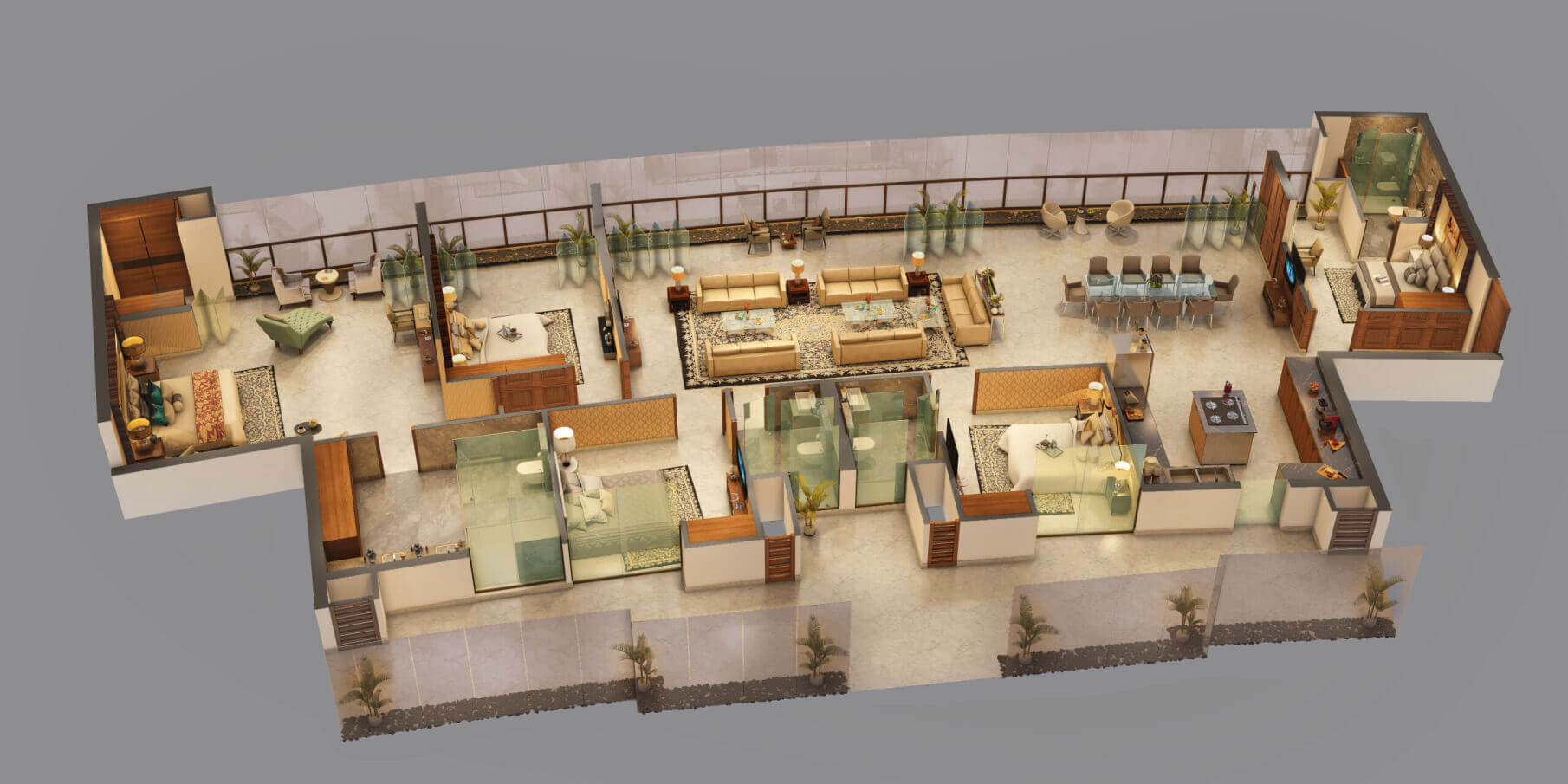 3 BHK Floor Plan 2