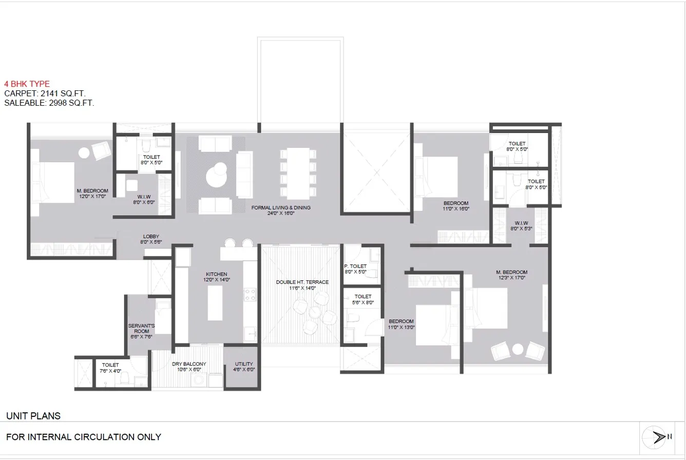 2 BHK Floor Plan