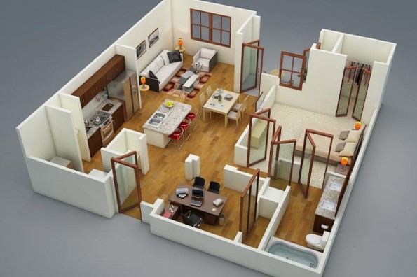 1 BHK Floor Plan
